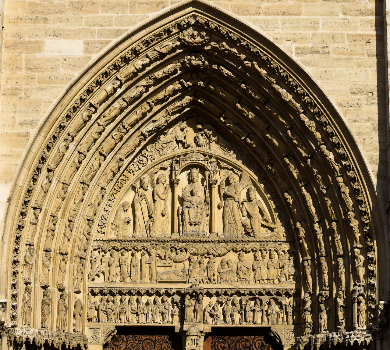 Portail de la Vierge, cathédrale Notre-Dame de Paris